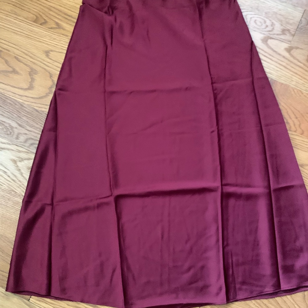 J. Crew Women’s Gwyneth satin slip skirt in burgundy